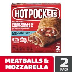 Hot Pockets Italian Style Meatballs & Mozzarella Garlic Buttery Crust Frozen Snacks
