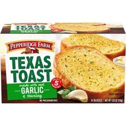 Pepperidge Farm Texas Toast Frozen Garlic Bread, 8 Slices, 11.25 oz. Box