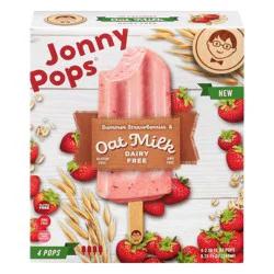 Jonny Pops Summer Strawberries & Oat Milk Dairy-Free Frozen Fruit Bars