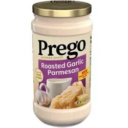 Prego Alfredo Pasta Sauce with Roasted Garlic and Parmesan Cheese, 14.5 oz Jar