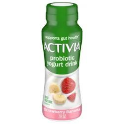 Activia Strawberry Banana Probiotic Lowfat Yogurt Drink, Delicious Probiotic Yogurt Drink to Help Support Gut Health, 7 FL OZ