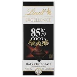 Lindt Excellence 85% Cocoa Extra Dark Chocolate Bar - 3.5oz