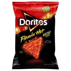 Doritos Tortilla Chips Flamin' Hot Nacho Flavored 9 1/4 Oz