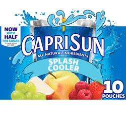 Capri Sun Splash Cooler Mixed Fruit Flavored Juice Drink Blend Pouches
