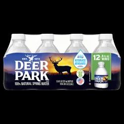 Deer Park Brand 100% Natural Spring Water, 8-ounce mini plastic bottles (Pack of 12)