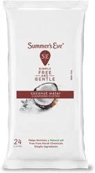 Summer's Eve Simply Summer's Eve Cleansing Cloths, Coconut Water, 24 Ct