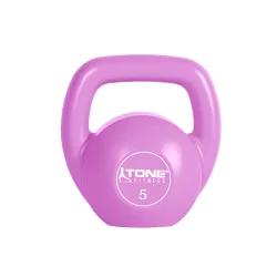 Tone Fitness Vinyl Coated Cement Filled Kettlebell Weights