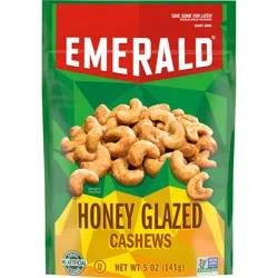 Emerald Nuts Honey Glazed Cashews Resealable Bag