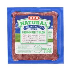 H-E-B Natural Angus Ground Beef Sirloin 90% Lean
