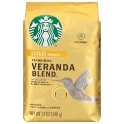 Starbucks Blonde Light Roast Ground Coffee — Veranda Blend — 100% Arabica — 1 bag (12 oz.)
