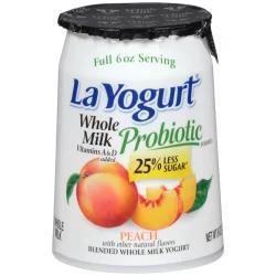 La Yogurt Probiotic Peach Blended Whole Milk Yogurt