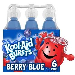 Kool-Aid Bursts Berry Blue Artificially Flavored Soft Drink, 6 ct Pack, 6.75 fl oz Bottles