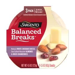 Sargento Balanced Breaks White Cheddar-Sea Salted Roasted Almonds & Dried Cranberries