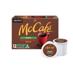 McCafé Premium Roast Decaf Coffee, Single Serve Keurig K-Cup Pods, Decaffeinated, 12 Count