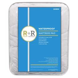 R+R Room + Retreat Waterproof Mattress Pad, Queen