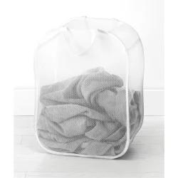 R&R Pop & Fold Laundry Bag, White