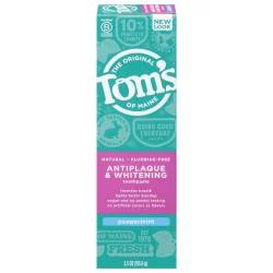 Tom's of Maine Antiplaque & Whitening Fluoride Free Toothpaste, Peppermint