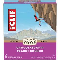 CLIF Chocolate Chip Peanut Crunch Nutrition Bars