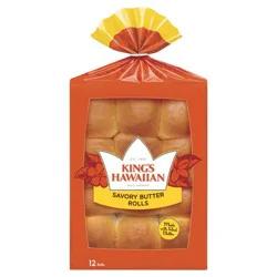 KING'S HAWAIIAN Savory Butter Rolls, 12 Pack