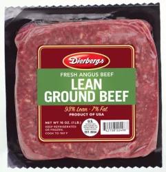 Dierbergs Pre-packaged Fresh Angus Beef Extra Lean Ground Beef 93/7
