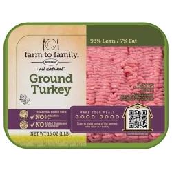 Butterball Farm To Family 93% Lean Ground Turkey