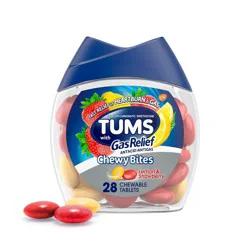 Tums Chewy Bites with Gas Relief - Lemon & Strawberry - 28ct