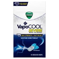 Vicks VapoCOOL Severe Medicated Cough Drops - Menthol - 45ct