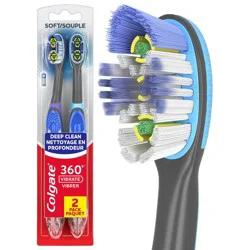 Colgate 360 Total Advanced Floss-Tip Sonic Powered Toothbrush Soft - 2ct