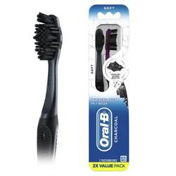 Oral-B Charcoal Whitening Therapy Toothbrush, Soft - 2ct