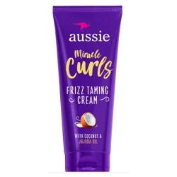 Aussie Miracle Curls Frizz Taming Curl Cream with Coconut & Jojoba - 6.8oz