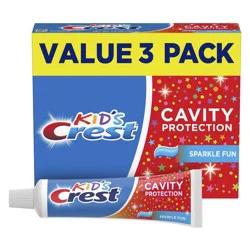 Crest Kid's Cavity Protection Toothpasteparkle Fun Flavor, 4.6 oz 3 Pack