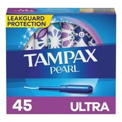 Tampax Pearl Ultra Absorbency with LeakGuard Braid Tampons - Unscented - 45ct
