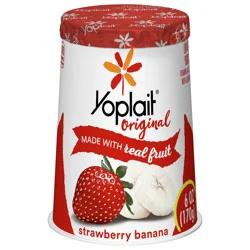 Yoplait Original Strawberry Banana Low Fat Yogurt, 6 OZ Yogurt Cup