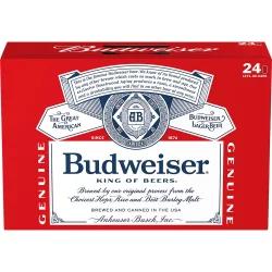 Budweiser Red Crown Tab Beer  24 pk / 12 fl oz Cans