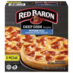 Red Baron Deep Dish Pepperoni Frozen Pizza Singles