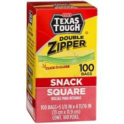 H-E-B Texas Tough Double Zipper Square Snack Bags