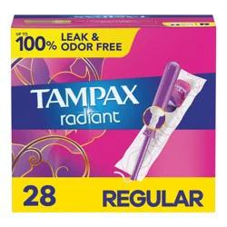Tampax Radiant Tampons Regular Absorbency - Unscented - 28ct