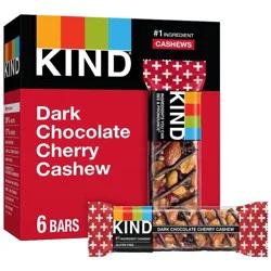 KIND Dark Chocolate Cherry Cashew Bars - 8.4oz/6ct