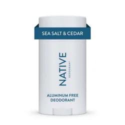 Native Deodorant - Sea Salt & Cedar - Aluminum Free - 2.65 oz