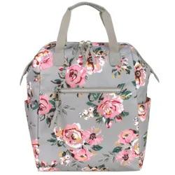 Baby Essentials Floral Frame Backpack - Gray