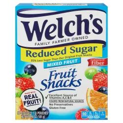 Welch's Reduced Sugar Mixed Fruit Fruit Snacks 8 Pouches 0.8 oz Pouch 8 ea Box