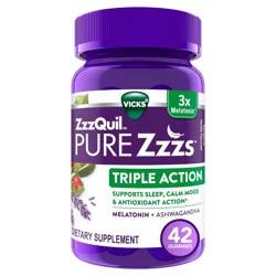 ZzzQuil Pure Zzzs Triple Strength Melatonin Gummies - 42ct