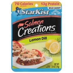 StarKist Salmon Creations Wild Caught Boneless Skinless Lemon Dill Pink Salmon 2.6 oz