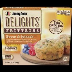 Jimmy Dean Delights Frozen Bacon & Spinach Frittatas - 6ct/12oz