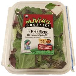 Olivia's Baby Spinach/Spring Mix, 50/50 Blend