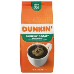 Dunkin' Decaf Decaffeinated Medium Roast Ground Coffee 12 oz