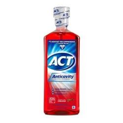 ACT Zero Alcohol Anticavity Fluoride Cinnamon Fluoride Mouthwash 18 fl oz