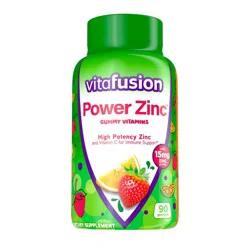 Vitafusion Power Zinc Gummy Vitamin Immune Support - Strawberry Tangerine Flavored - 90ct