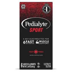 Pedialyte Sport Electrolyte Powder - Fruit Punch - 6ct/0.49 oz