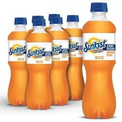 Sunkist Zero Sugar Orange Soda, .5 L bottles, 6 pack